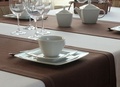 Nakładka 40x140 Len Elegance Brąz MT,  PODWÓJNY SZEW