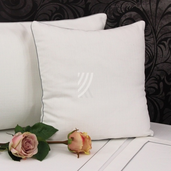 Poszewka 40x40 Kolekcja Len Biały WYP Popiel