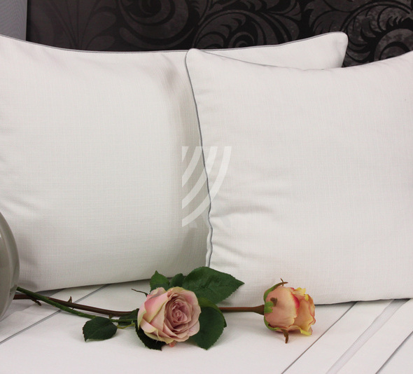 Poszewka 40x60 Kolekcja Len Biały WYP Popiel