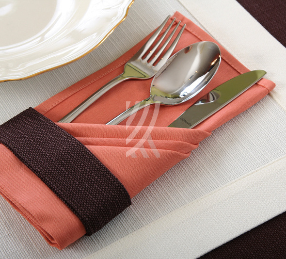 Pierścień na serwety bankietowe Kolekcja Len Brąz