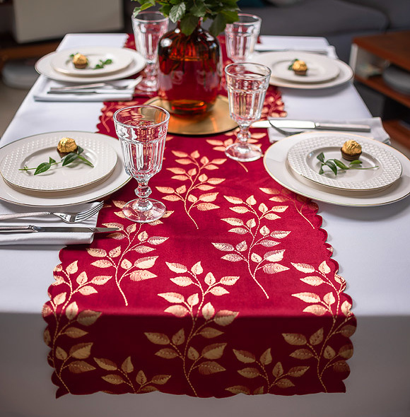 Bieżnik Velvet Queen Czerwony