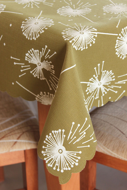 Obrus Dmuchawce Oliwka