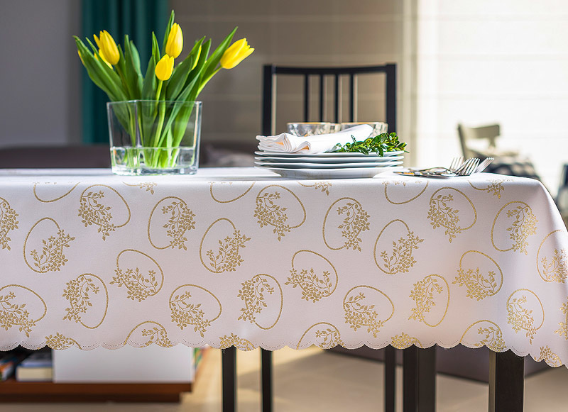 Obrus Świąteczny Złote Jajeczka Wiosenne WP