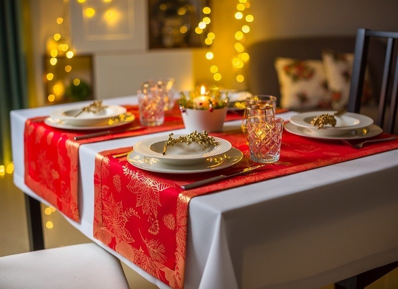 Nakładka Mankiet 40x140 Gwiazda Betlejemska Czerwona