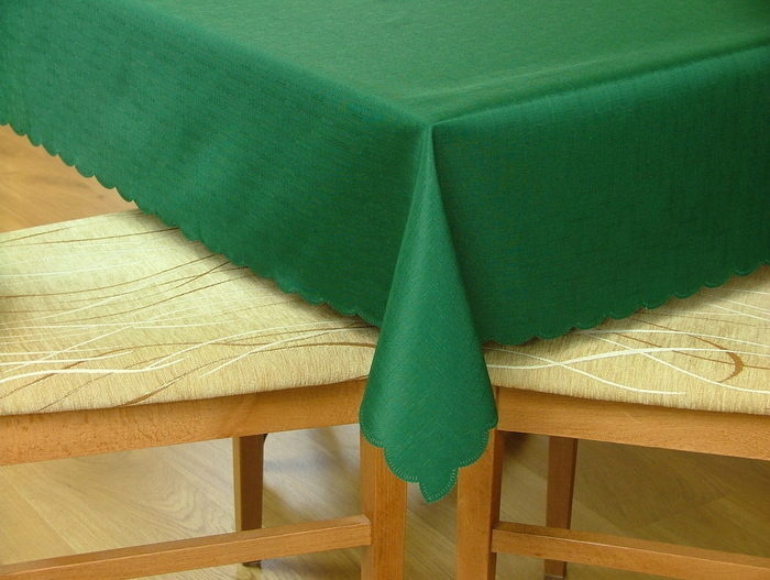 W_ Obrus Len Ciemny Zielony 75x75