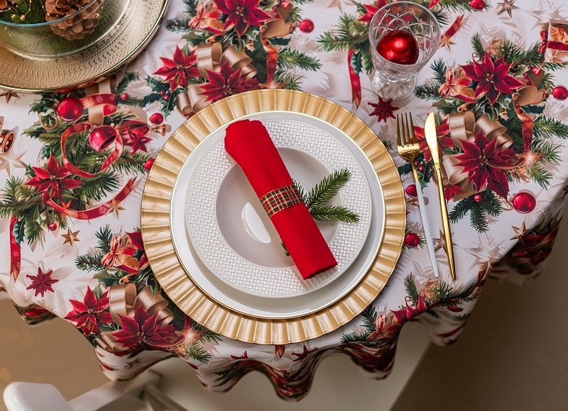 Obrus Świąteczny Wigilijna Opowieść Wypustka Złota