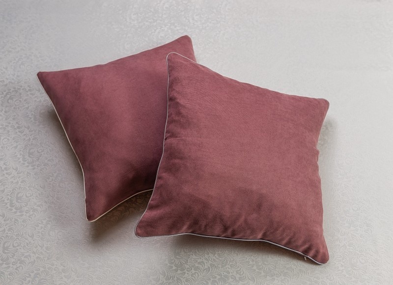 Poszewka 40x40 Amelia Róż, Wypustka Popiel