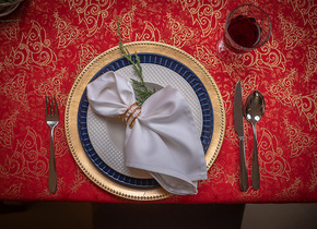 Obrus Świąteczny Christmas Tree RED WP