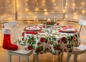 Obrus Świąteczna Fantazja Wypustka Czerwona