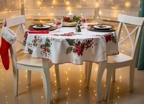 Obrus Świąteczna Kreacja Wypustka Czerwona