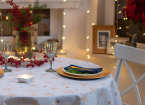 Obrus Świąteczny Pierwsza Gwiazdka Podszyty