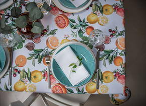 W_Obrus 120x160 Citrus Fiesta Wypustka Zielona