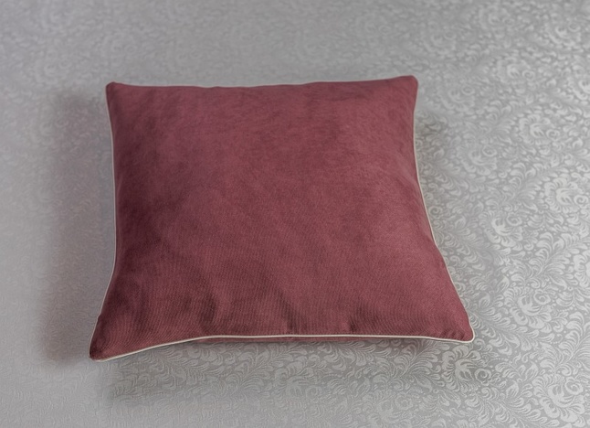 Poszewka 40x40 Amelia Róż, Wypustka Krem