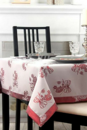 Obrus Świąteczny Mankiet Bombki Bordo