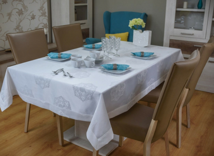 Obrus Rosita Biały Mankiet 6/1