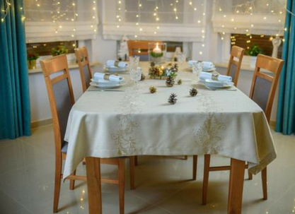 Obrus Świąteczny Mankiet Frozen Christmas Decor Złoty