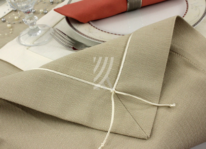 Obrus Len Natura Elegance MT 6/1 Sznurek Krem