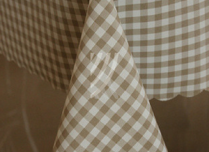 Obrus w Kratkę Italia Beżowy Obrus w Kratkę Italia Beżowy