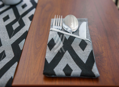 Kieszonka na sztućce Frozen Design Lamówka Srebrna Brokat