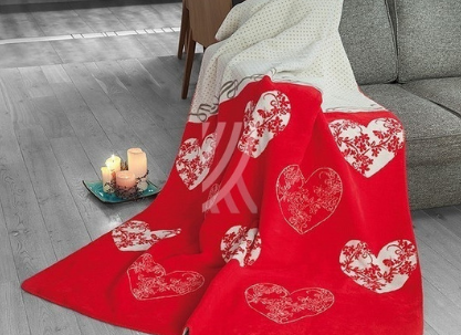 Koc Greno 150x200 ROMANTIC CZERWONY Koc Greno 150x200 ROMANTIC CZERWONY