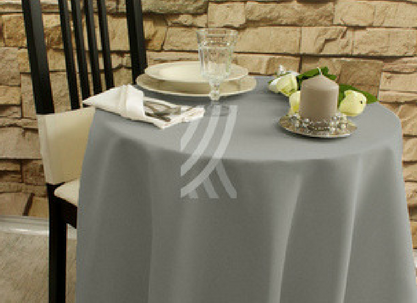 Obrus Gładki Popiel Podszyty