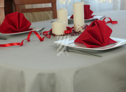 Obrus Pola Jasny Szary Mankiet