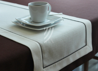 Nakładka 40x140 Len Elegance Biały MT Wypustka Brąz