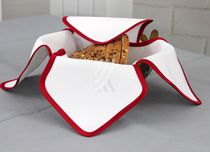 Wkład do koszyka Gładki Biały Lamówka Czerwona Wkład do koszyka Gładki Biały Lamówka Czerwona