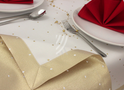 Obrus Mankiet Kropka Złota