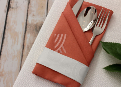 Pierścień na serwety bankietowe Bella Biały