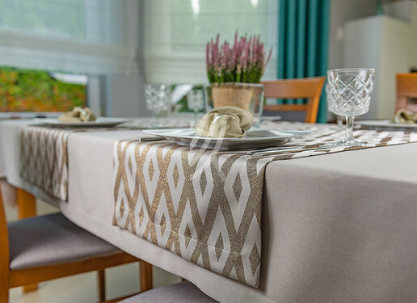 Nakładka Frozen Design Złoto-Beżowa Mankiet 40x140