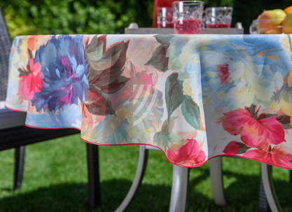 Obrus Flowers W47 Wypustka Różowa