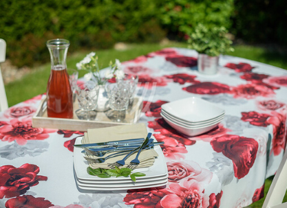 Obrus Flowers W54 Podszyty