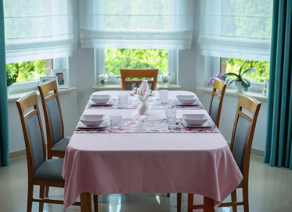 Obrus Len Classic Róż MT 4/1