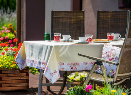 Obrus Pola Beżowy Listwa Flowers W24W25