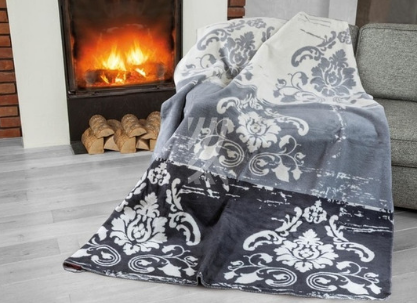 Koc Greno 150x200 GLAMOUR CASTELLO STALOWY
