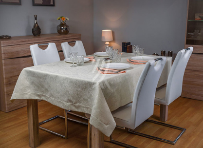 Obrus Alabaster Jasny Beż Mankiet 6/1 Obrus Alabaster Jasny Beż Mankiet 6/1