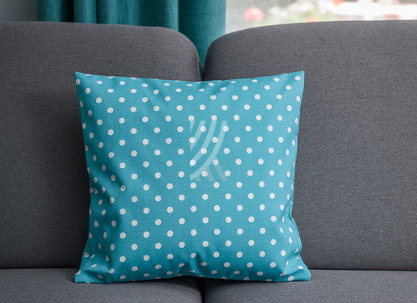 Poszewka 40x40 Groszki Niebieska Poszewka 40x40 Groszki Niebieska