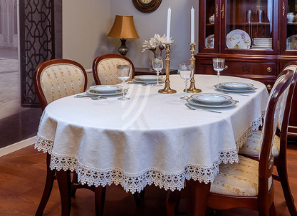 Obrus Luna Biały Elegance Gipiura Oczka