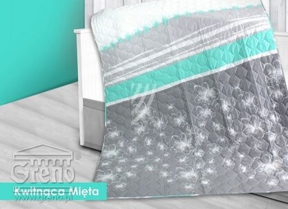 Narzuta/kołdra letnia satynowa 220x240 KWITNĄCA MIĘTA Narzuta/kołdra letnia satynowa 220x240 KWITNĄCA MIĘTA