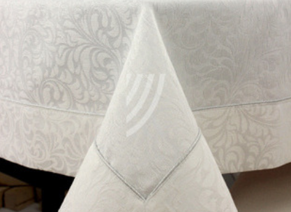 Obrus Magic Garden Biały Mankiet 10cm Wypustka Srebro Brokat