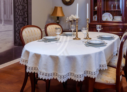 Obrus Luna Biały Elegance Gipiura Oczka