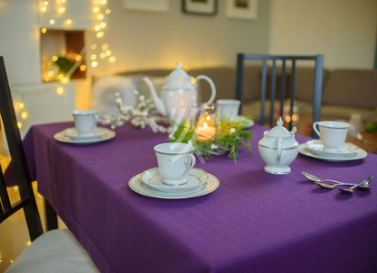 Obrus Len Classic Fiolet MT 6/1