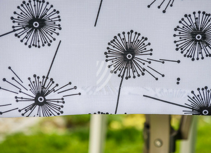 Obrus Dmuchawce Biało-Czarne MT