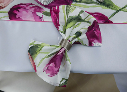Serweta dekoracyjna Tulipan fiolet W06 - Kpl. 4szt