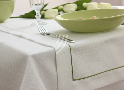 Nakładka 40x140 Len Elegance Biały MT Wypustka Zielona