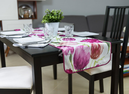 Nakładka Tulipan Fiolet W06 Lamówka 40x140