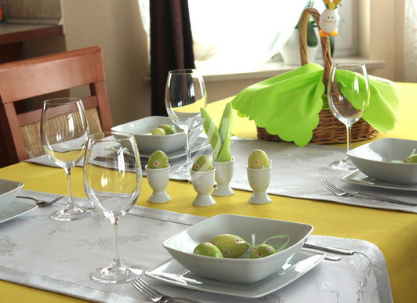 Nakładka świąteczna 40x140 Srebrne Bazie