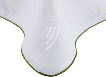 Obrus Bella Biały I Wypustka Zielona 048