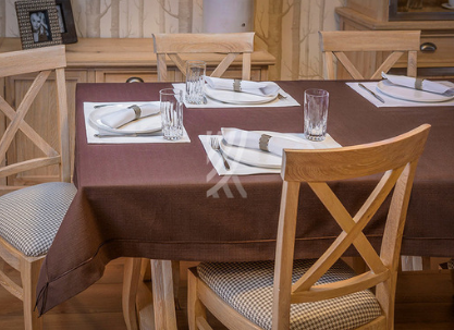 Obrus Len Brąz Elegance MT 6/1 Sznurek Brąz